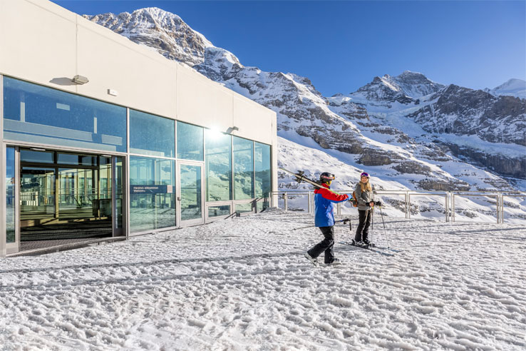 Skiers benefit from the Eiger Express